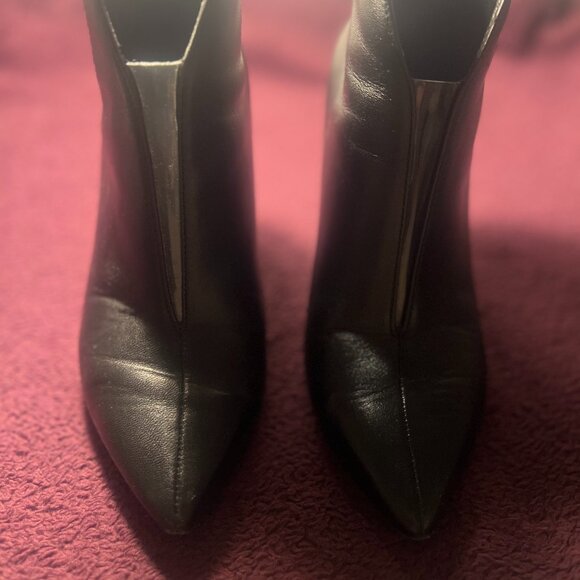 Nine West Danie Black Leather Dress Booties - Picture 3 of 12